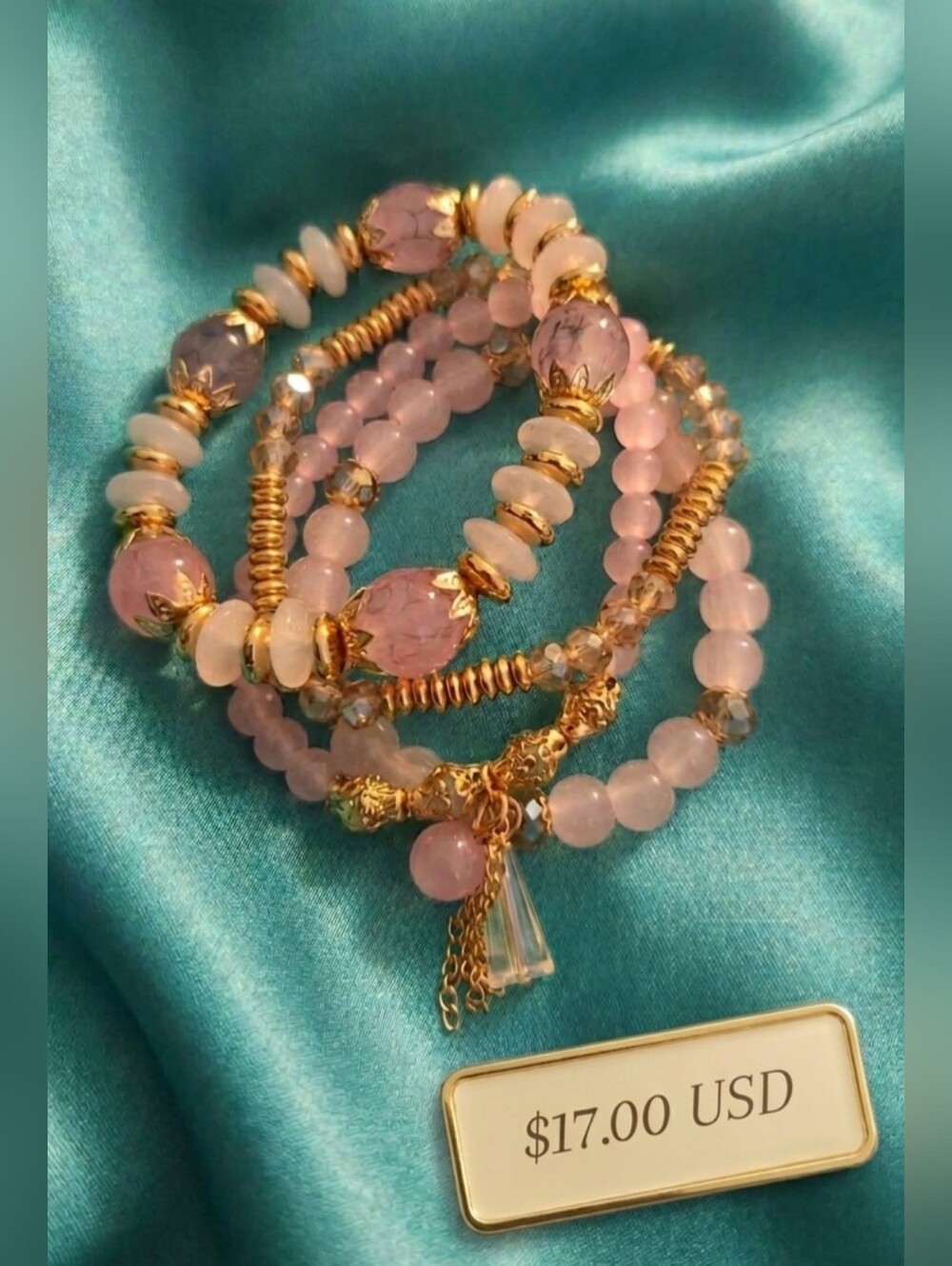 ✨ Pretty in Pink Bracelet Stack – $17 ✨
